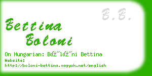 bettina boloni business card
